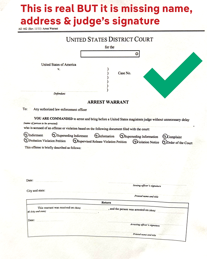 Valid Warrant Sample